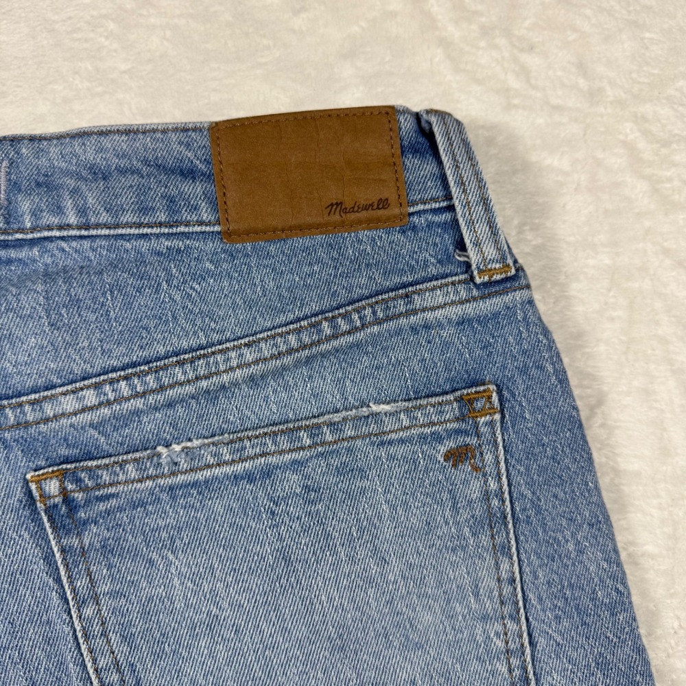 Madewell High Rise Denim Cuffed Shorts Light Wash Blue 26 Womens - Picture 10 of 10